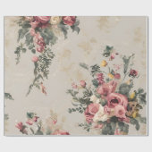 Ouderwetse bloemen cadeaupapier (Vlak)
