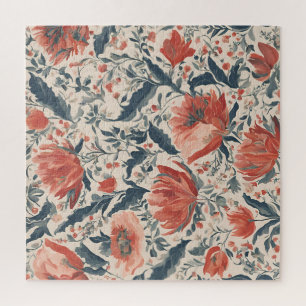 Ouderwetse bloemen legpuzzel