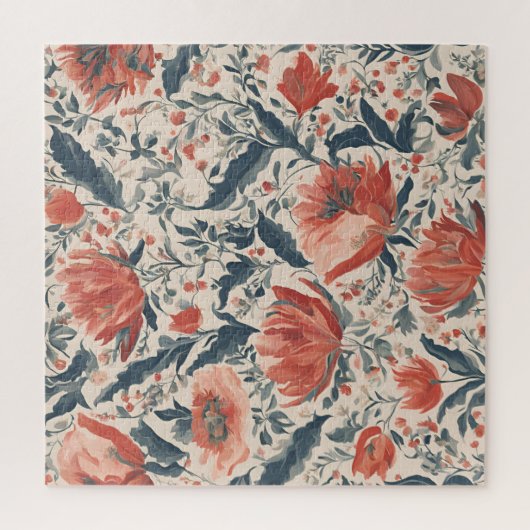 Ouderwetse bloemen legpuzzel (Verticaal)