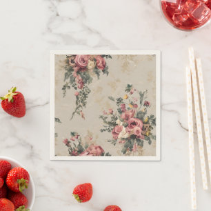 Ouderwetse Bloemen Servet