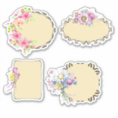 Ouderwetse bloemen  sticker (Voorkant)