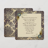 ouderwetse bloemenboeket over het lijst van de vos kaart (Voorkant / Achterkant)