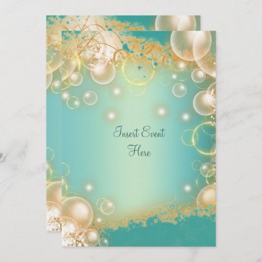 Ouderwetse bloemenopeenvolging parels elegante bru kaart (Voorkant / Achterkant)