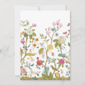 Ouderwetse Bloemenprint Save The Date (Achterkant)