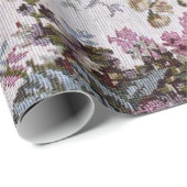 ouderwetse bloemenstof cadeaupapier (Rol Hoek)
