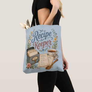 Ouderwetse Bloemige Receptenbewaarder Cottagecore Tote Bag