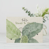 Ouderwetse Bloemige Rustieke Bedankkaart (Staand voorkant)