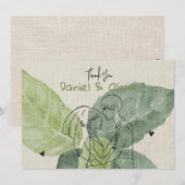 Ouderwetse Bloemige Rustieke Bedankkaart (Voorkant / Achterkant)