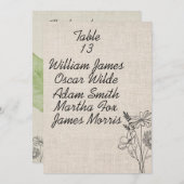 Ouderwetse Bloemige Rustieke Trouwfeest Aankondiging (Voorkant / Achterkant)