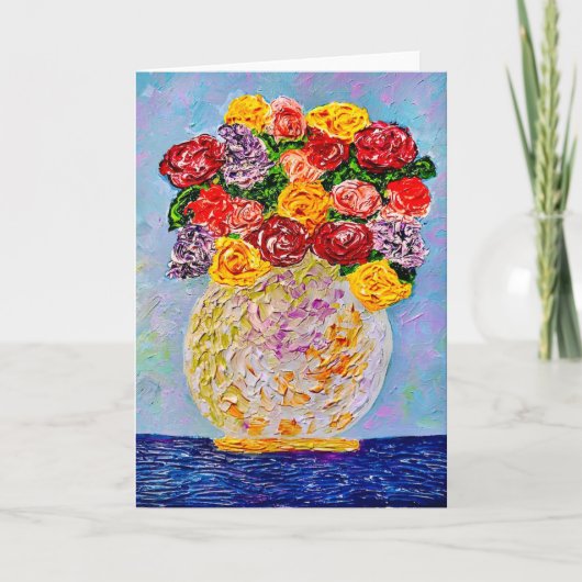 Ouderwetse Boeket Notitiekaart  <Blank Inside> (Voorkant)