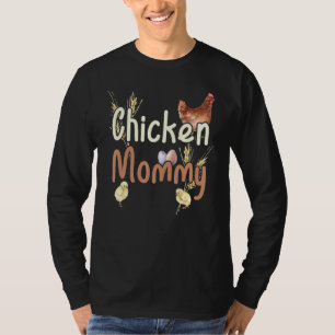 Ouderwetse Boerderij Waterverf Kip Moeder T-shirt