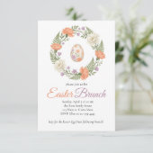 Ouderwetse botanische abrikozen bloemige Pasen uit Kaart (Staand voorkant)