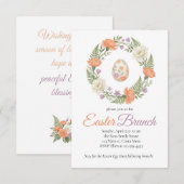 Ouderwetse botanische abrikozen bloemige Pasen uit Kaart (Voorkant / Achterkant)