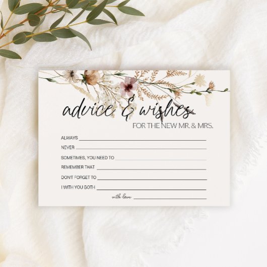 Ouderwetse botanische advies goede wensen bruiloft briefpapier