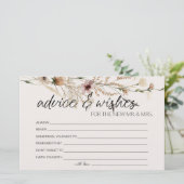 Ouderwetse botanische advies goede wensen bruiloft briefpapier (Staand voorkant)