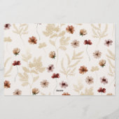 Ouderwetse botanische advies goede wensen bruiloft briefpapier (Achterkant)