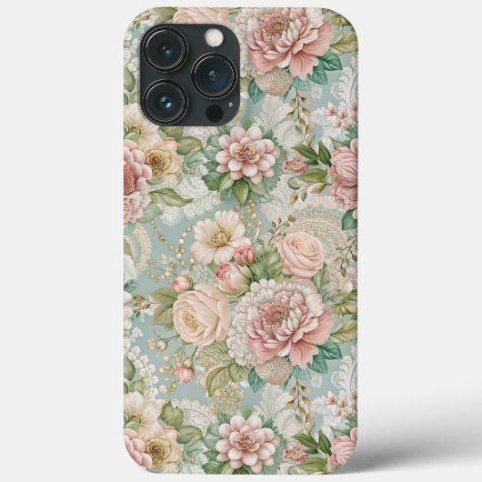 Ouderwetse botanische afbeeldingen, Meisjesachtig Case-Mate iPhone Case (Achterkant)