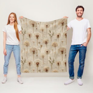 Ouderwetse botanische bloempatroon (10) fleece deken