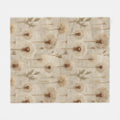 Ouderwetse botanische bloempatroon (10) fleece deken (Voorkant (Horizontaal))