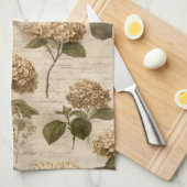 Ouderwetse botanische bloempatroon (1) theedoek (Quarter Fold)