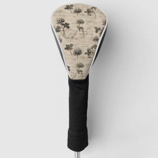 Ouderwetse botanische bloempatroon (3) golfheadcover (Voorkant)