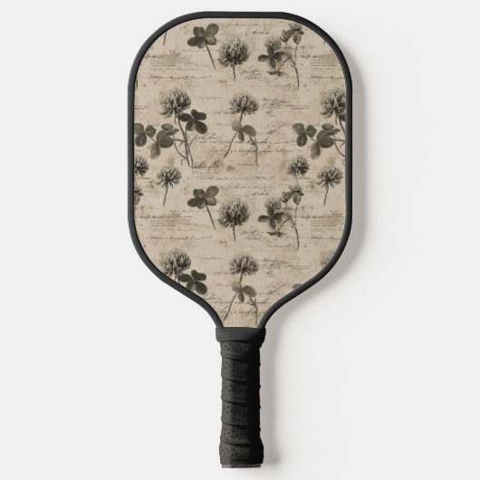 Ouderwetse botanische bloempatroon (3) pickleball paddle (Voorkant)