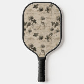 Ouderwetse botanische bloempatroon (3) pickleball paddle (Achterkant)