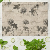 Ouderwetse botanische bloempatroon (3) theedoek (Gevouwen)