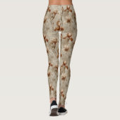 Ouderwetse botanische bloempatroon (5) leggings (Achterkant)