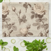 Ouderwetse botanische bloempatroon (5) theedoek (Gevouwen)