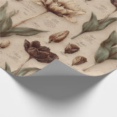 Ouderwetse botanische bloempatroon (6) cadeaupapier (Hoek)