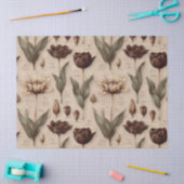 Ouderwetse botanische bloempatroon (6) tissuepapier (Craft)