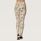 Ouderwetse botanische bloempatroon (7) leggings (Achterkant)
