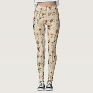 Ouderwetse botanische bloempatroon (7) leggings