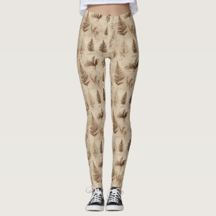 Ouderwetse botanische bloempatroon (8) leggings