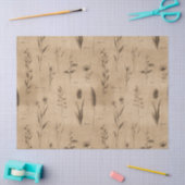 Ouderwetse botanische bloempatroon (9) tissuepapier (Craft)