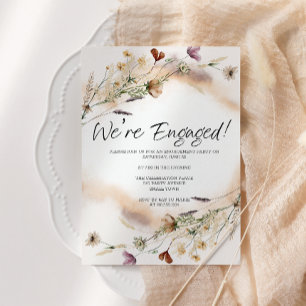 Ouderwetse botanische kleine bloem engagement part kaart