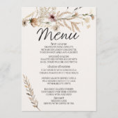 Ouderwetse botanische kleine bloemen romantische t menu (Voorkant)