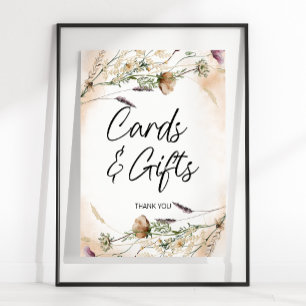 Ouderwetse botanische kleine bloemkaart & cadeausc poster