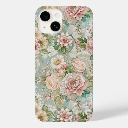 Ouderwetse Botanische, Meisjesachtig Case-Mate iPhone Case (Achterkant)