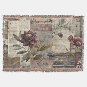 Ouderwetse botanische patchwork rustiek (1) deken