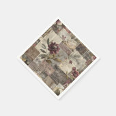 Ouderwetse botanische patchwork rustiek (1) servet (Hoek)