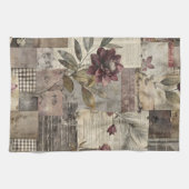 Ouderwetse botanische patchwork rustiek (1) theedoek (Horizontaal)