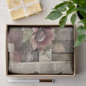 Ouderwetse botanische patchwork rustiek (1) tissuepapier (Geschenk)