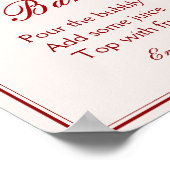 Ouderwetse Bruids Bruiloft Mimosa Bar Poster (Hoek)