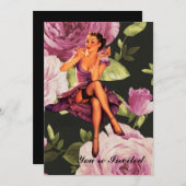 Ouderwetse Bruiloft Bruidsshower Jonggezellenfeest Kaart (Voorkant / Achterkant)