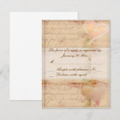  ouderwetse bruiloft rsvp kaartje (Voorkant / Achterkant)