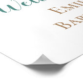 Ouderwetse Bunny Script Welkom bij Baby Shower Bor Poster (Hoek)