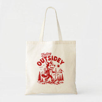 Ouderwetse Cartoon Wandelende Vos Voelt Buiten Tote Bag