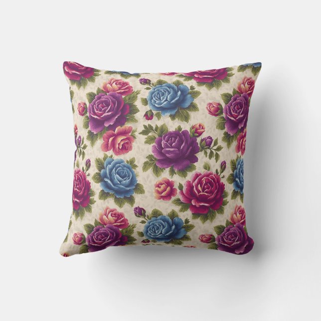 Ouderwetse Charm Botanisch Roos Accent Kussen (Achterkant)